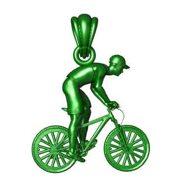 Cyclist Pendant 3D print model_25