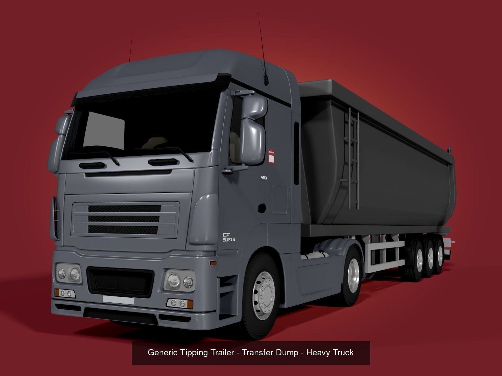 Generic Heavy Truck - Cement Mixer - Construction - Flat Bed 3D Model Collection_1