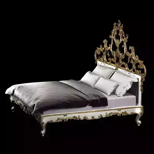 Venetian king gold decorated bed