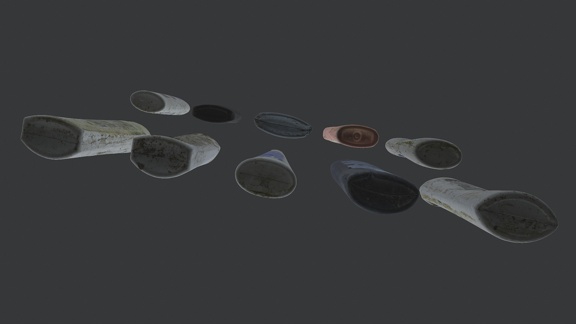 Old dirty bottles set 4 3D model_3