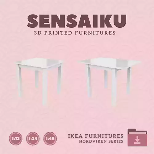 NORDVIKEN Drop-leaf Table for Mini Dollhouse - IKEA - 3D Print