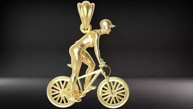Cyclist Pendant 3D print model