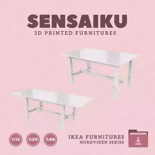 NORDVIKEN Extendable Table V1 for Dollhouse - IKEA  - 3D Print