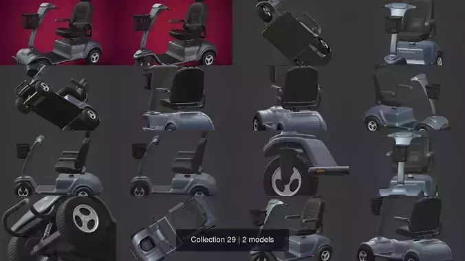 Mobility Scooter 3D Model Collection