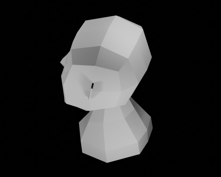  Bustt Low-poly 3D model_5