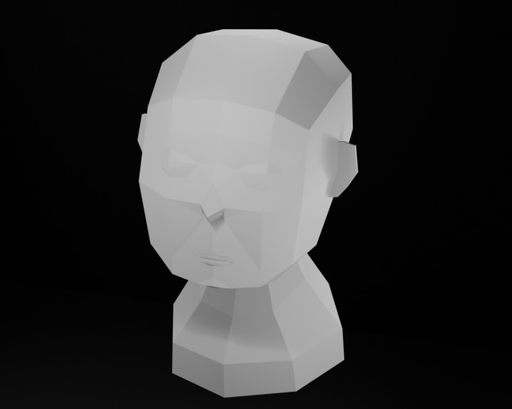  Bustt Low-poly 3D model_3