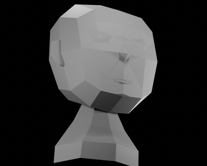  Bustt Low-poly 3D model_4