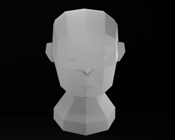 Bustt Low-poly 3D model_2
