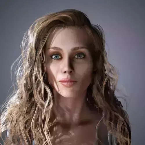 Miley Cyrus Character 3D Model Low Poly Low-poly 3D model