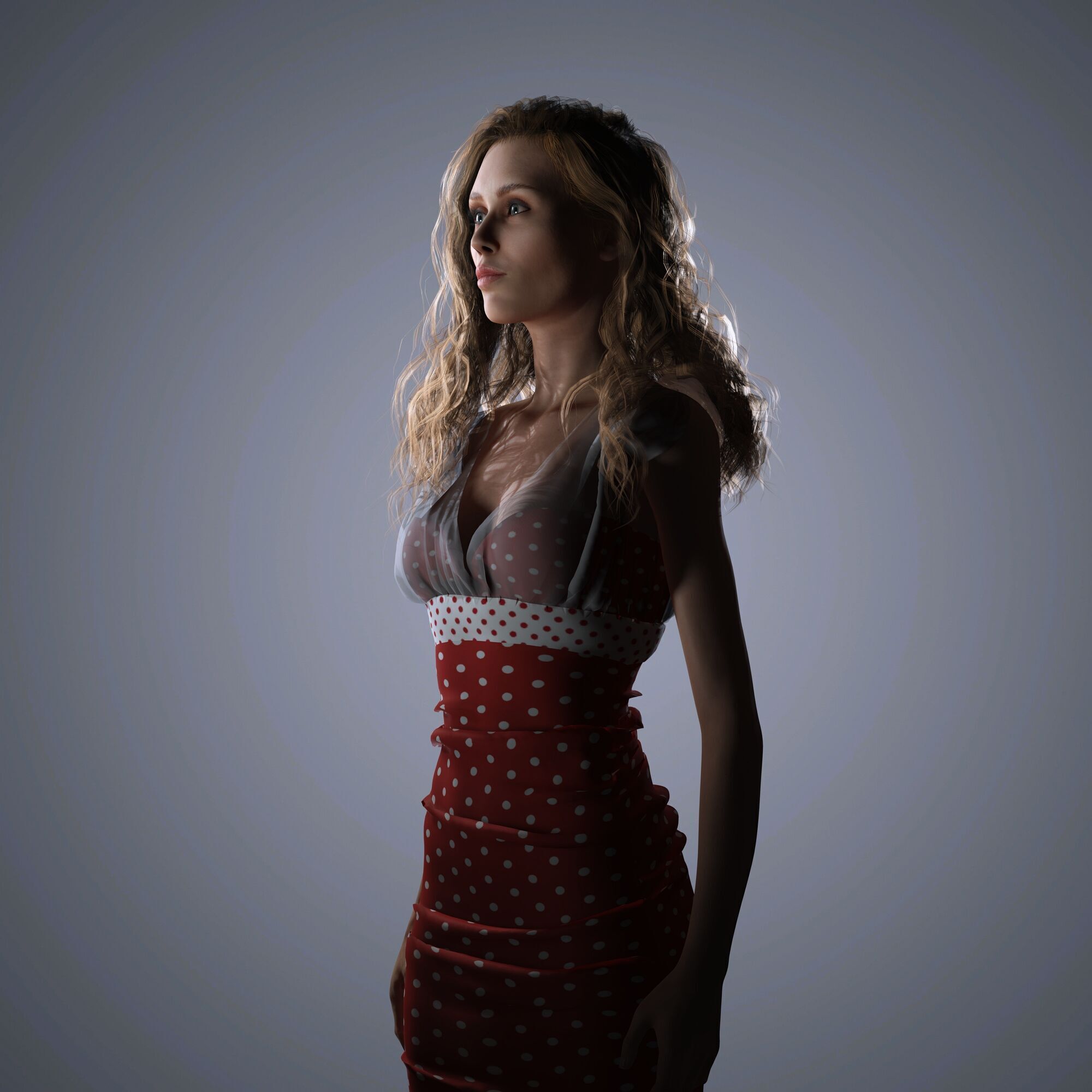 Miley Cyrus Character 3D Model Low Poly Low-poly 3D model_7