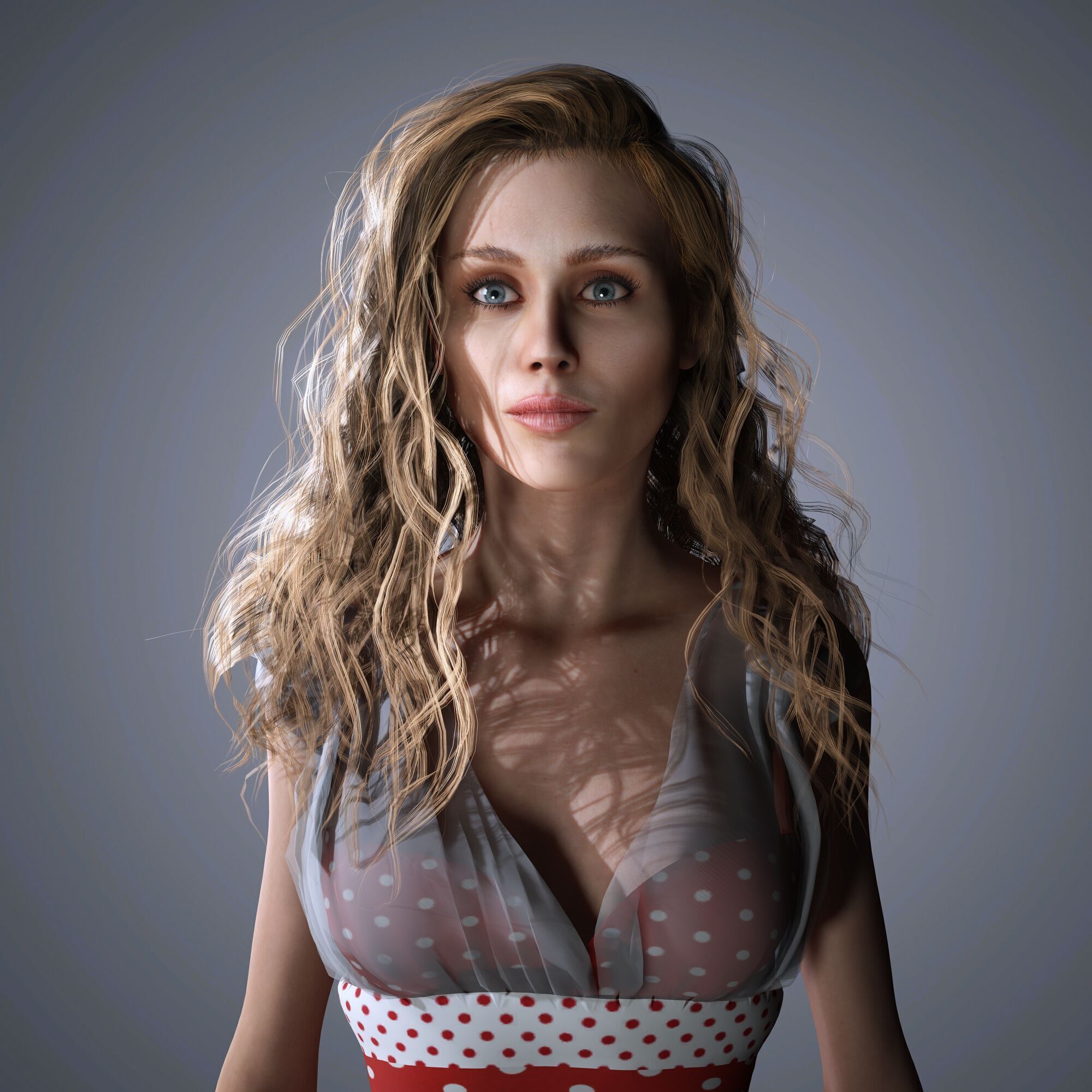 Miley Cyrus Character 3D Model Low Poly Low-poly 3D model_2