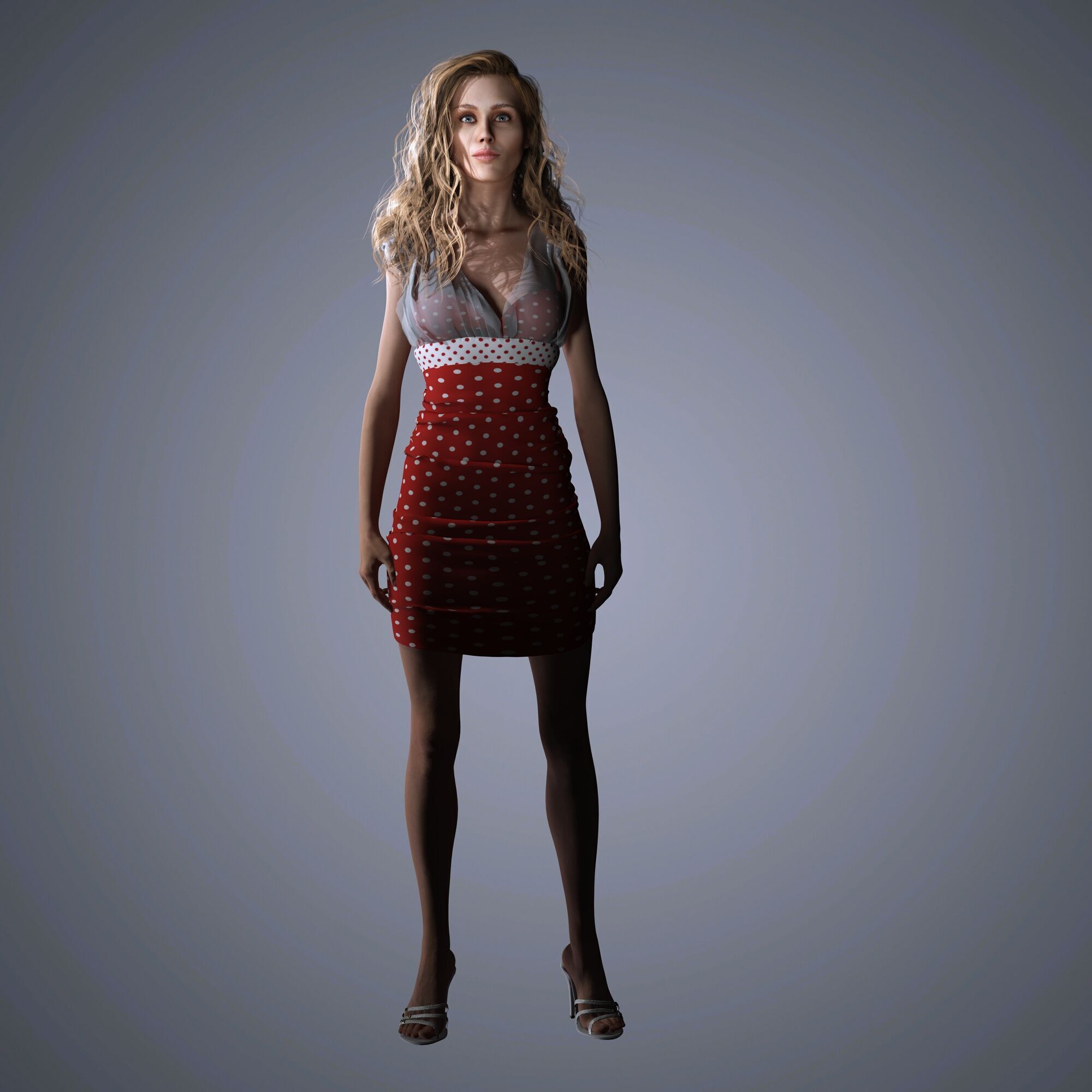 Miley Cyrus Character 3D Model Low Poly Low-poly 3D model_9