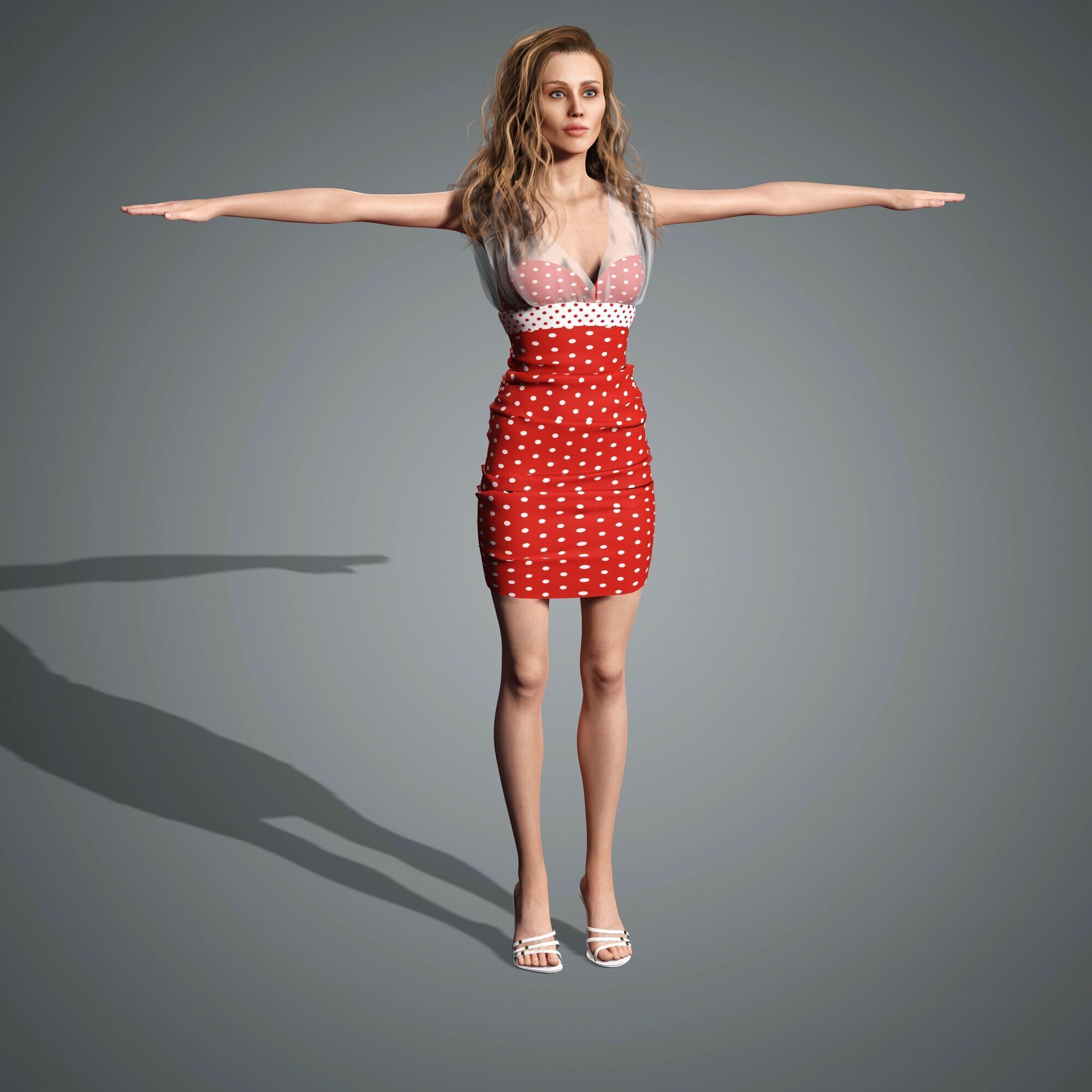 Miley Cyrus Character 3D Model Low Poly Low-poly 3D model_5