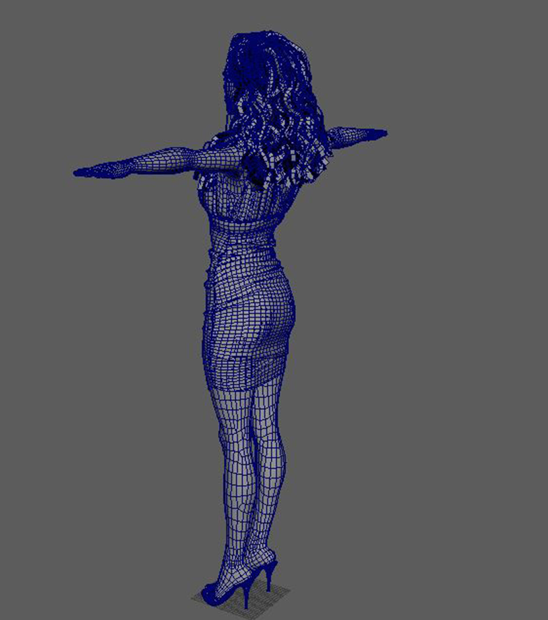 Miley Cyrus Character 3D Model Low Poly Low-poly 3D model_20