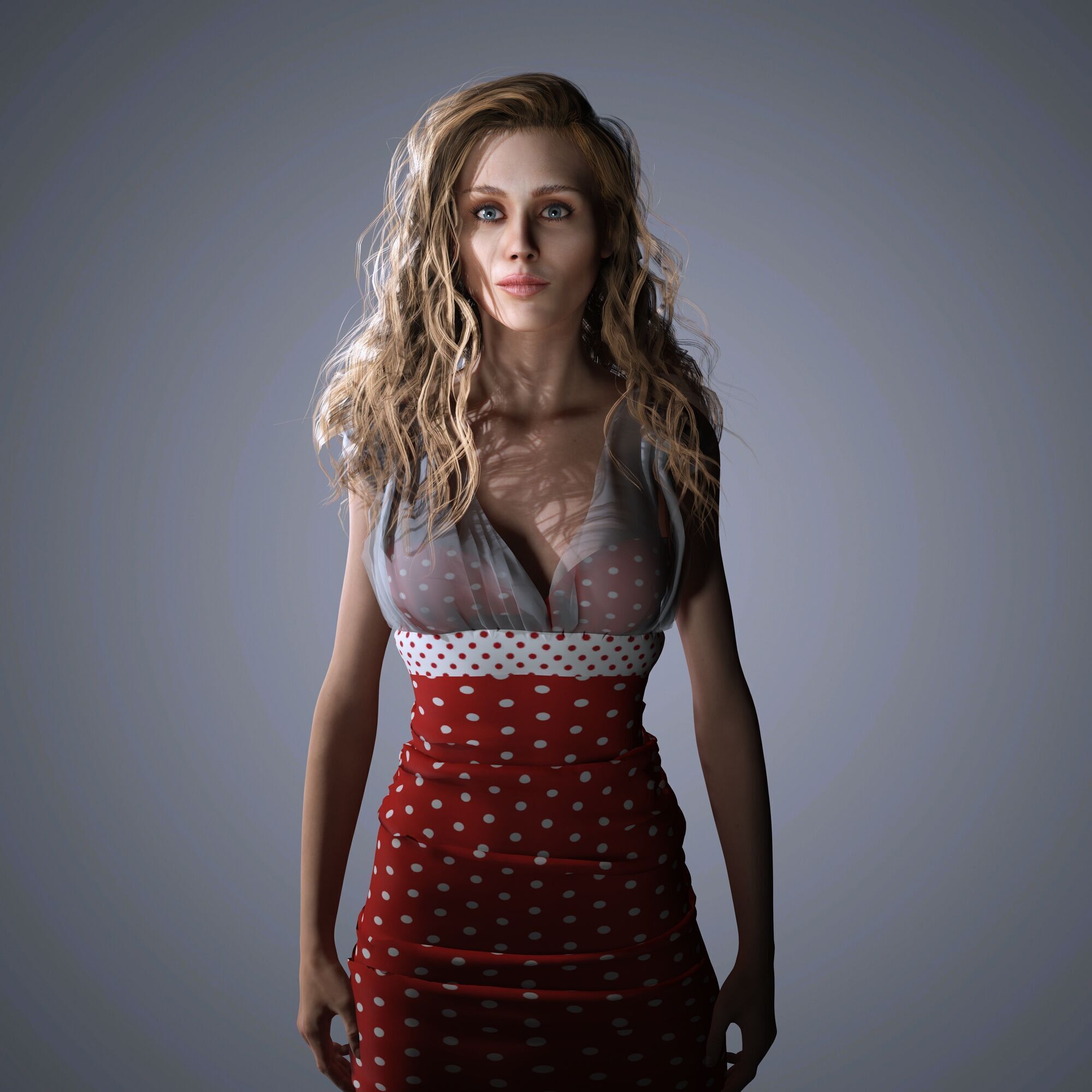 Miley Cyrus Character 3D Model Low Poly Low-poly 3D model_6