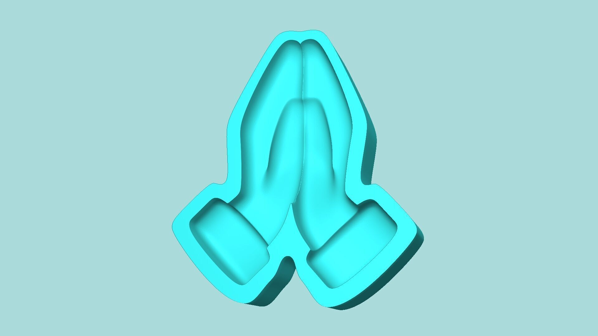 Praying Hands Mold - Silicon Maker - Template 3D print model_4