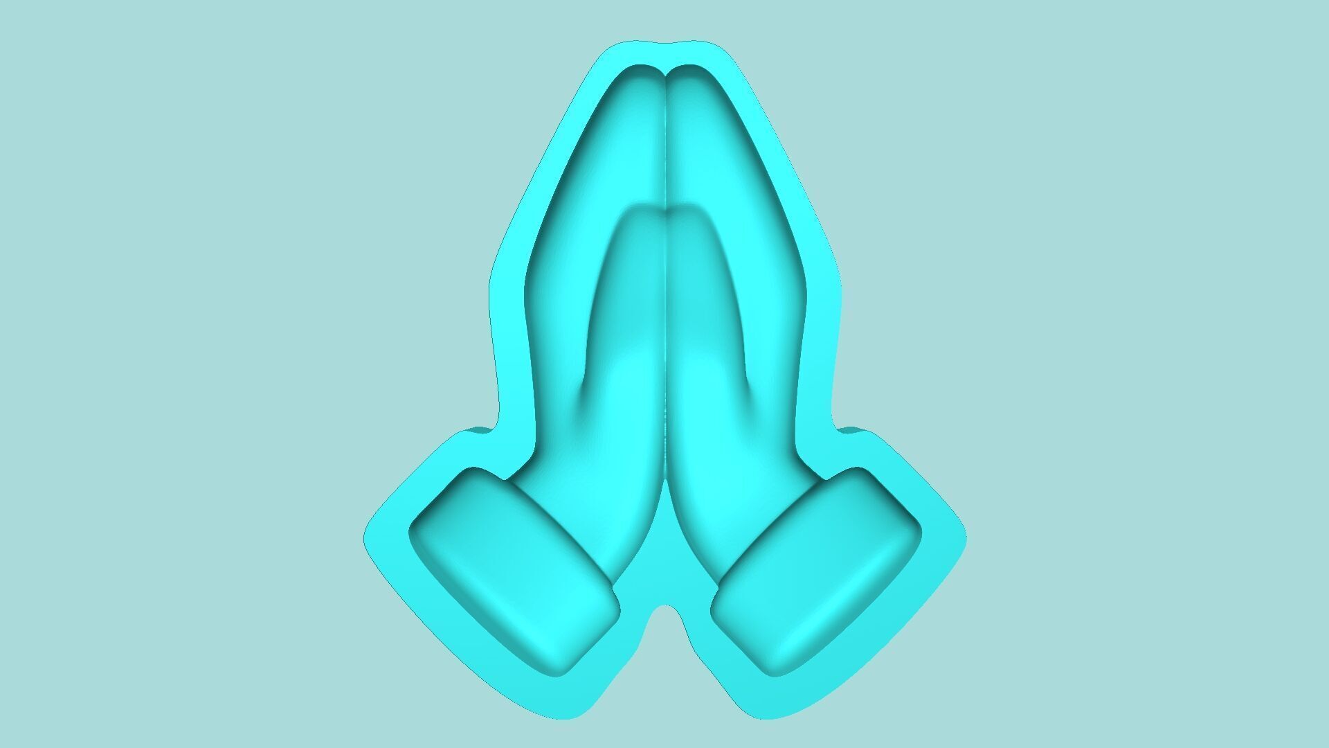 Praying Hands Mold - Silicon Maker - Template 3D print model_5