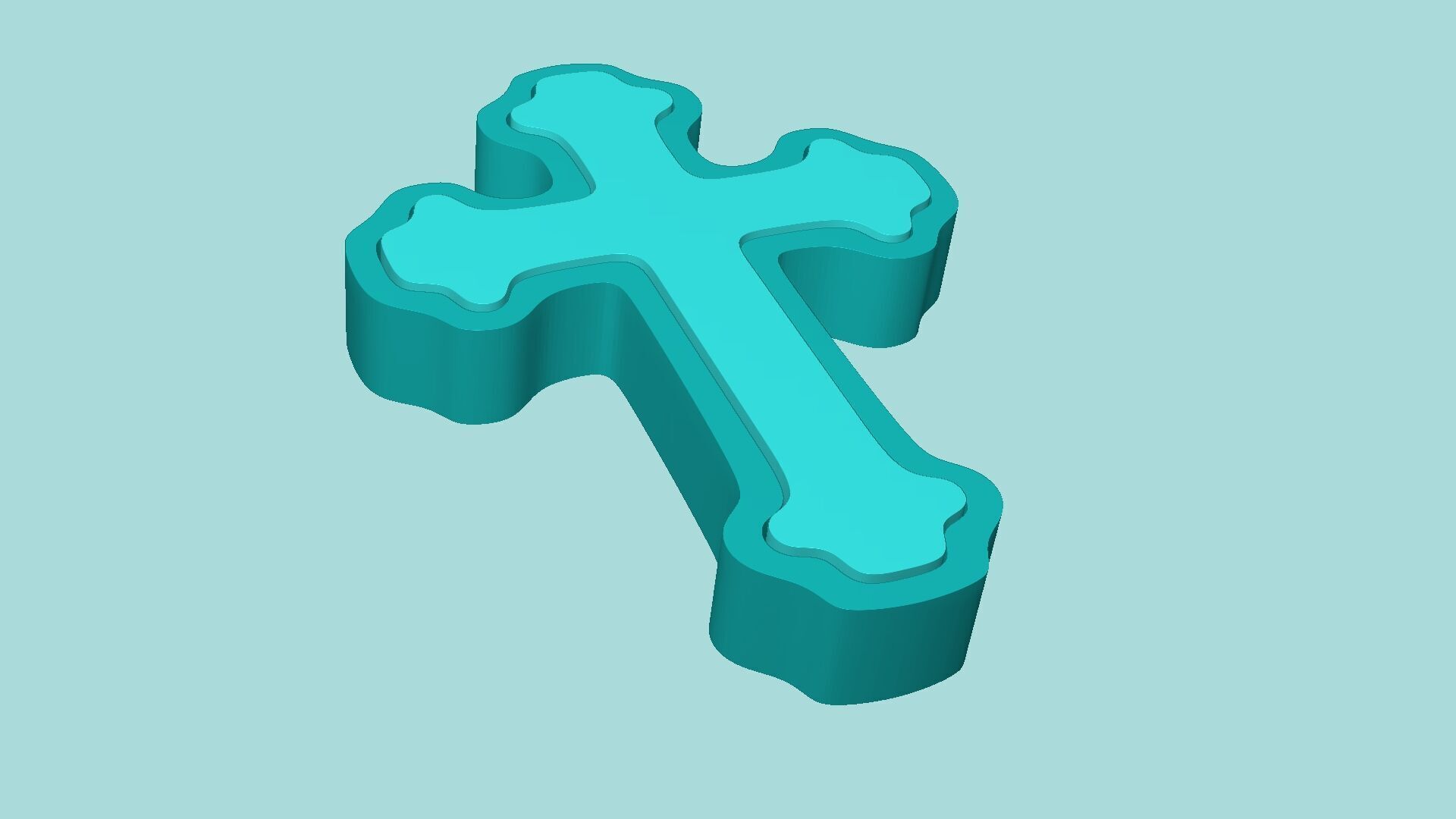 Holy Cross Mold - Silicon Maker - Template 3D print model_1