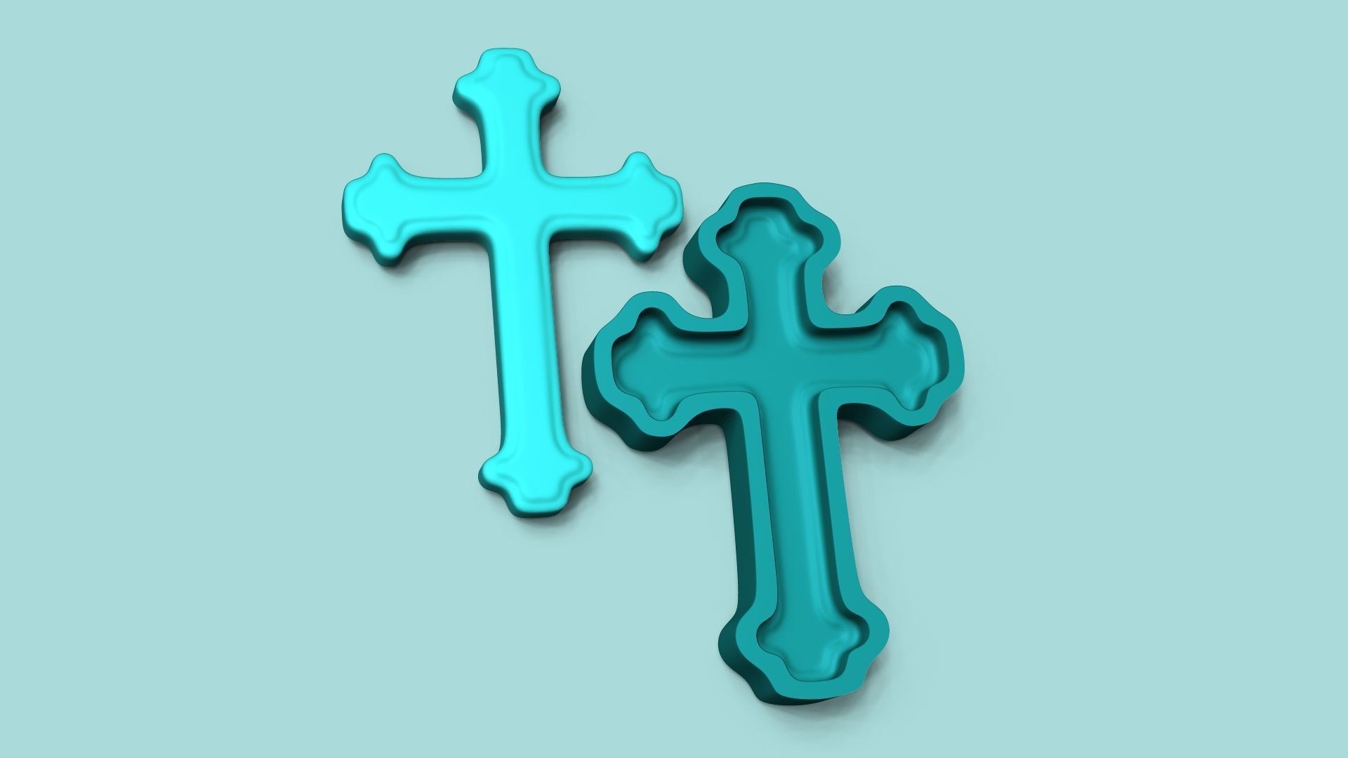 Holy Cross Mold - Silicon Maker - Template 3D print model_0