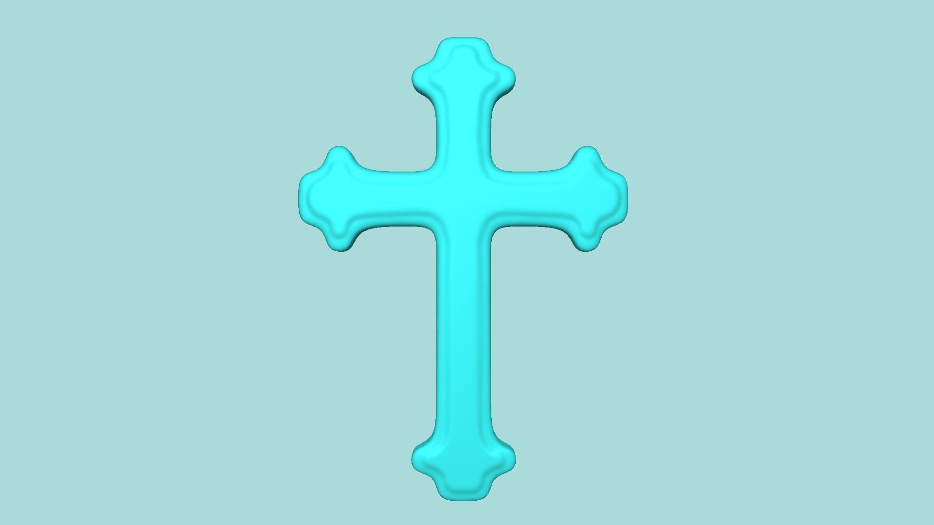 Holy Cross Mold - Silicon Maker - Template 3D print model_3
