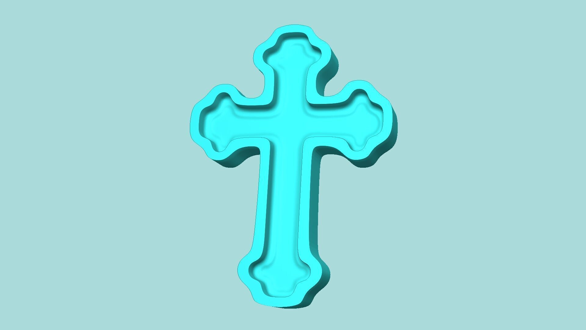 Holy Cross Mold - Silicon Maker - Template 3D print model_4
