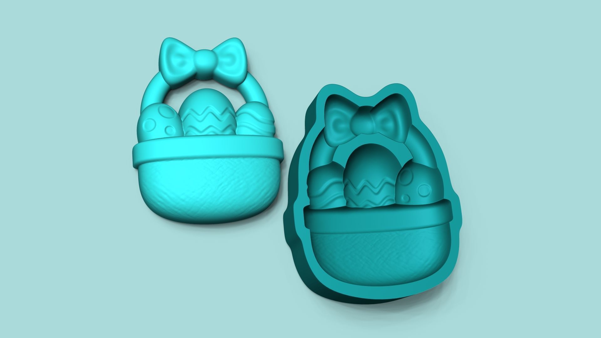 Easter Basket Mold - Silicon Maker - Template 3D print model_0