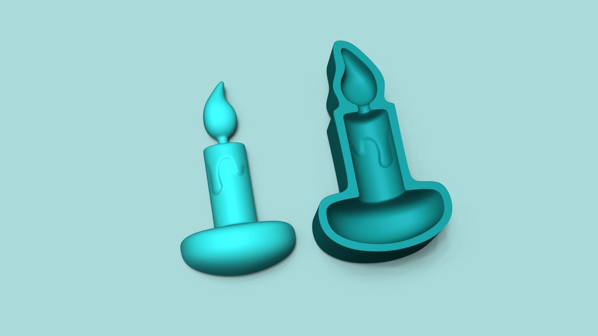Candle Mold 01 - Silicon Maker - Template 3D print model_0