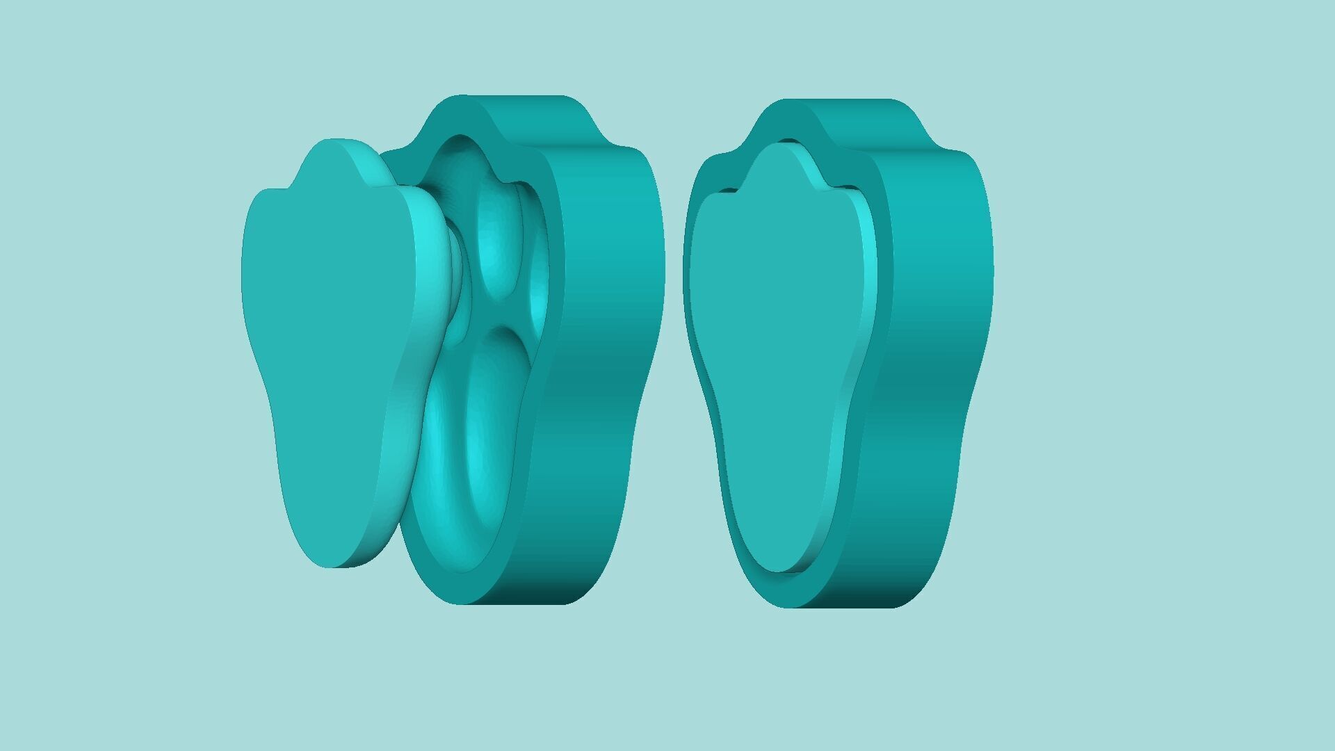 Bunny Footsteps Paw Mold - Silicon Maker - Template 3D print model_7