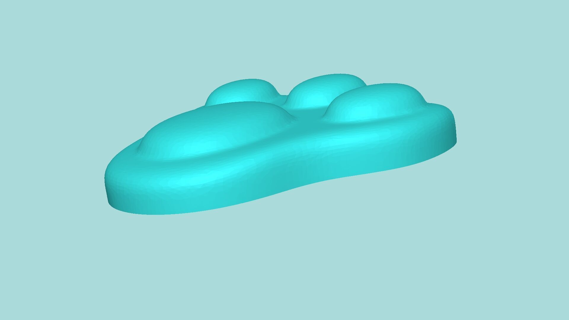 Bunny Footsteps Paw Mold - Silicon Maker - Template 3D print model_6