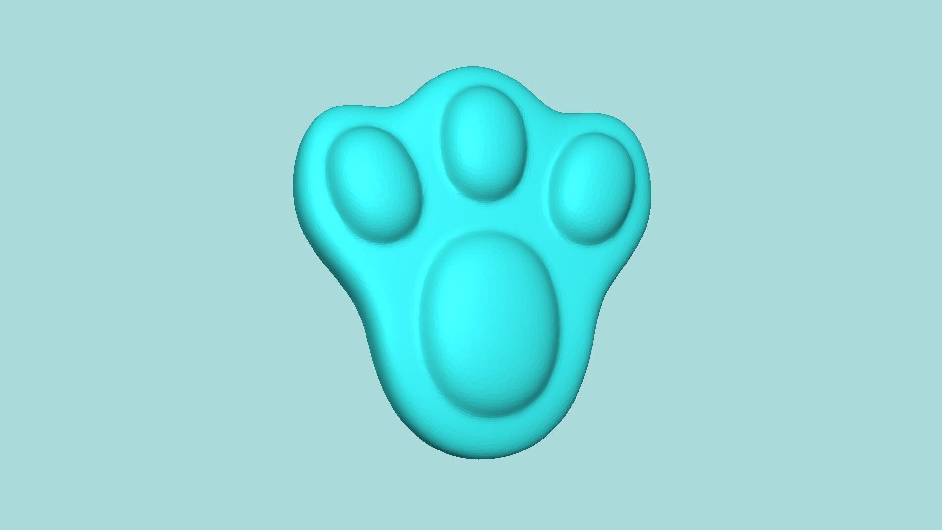 Bunny Footsteps Paw Mold - Silicon Maker - Template 3D print model_2