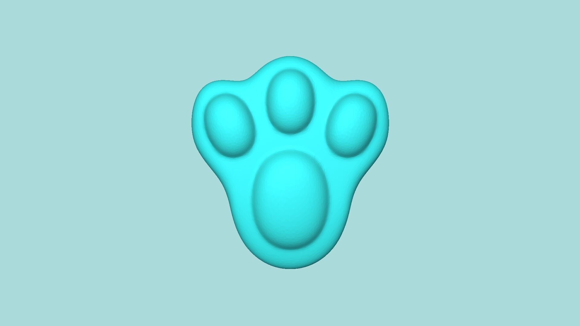 Bunny Footsteps Paw Mold - Silicon Maker - Template 3D print model_3