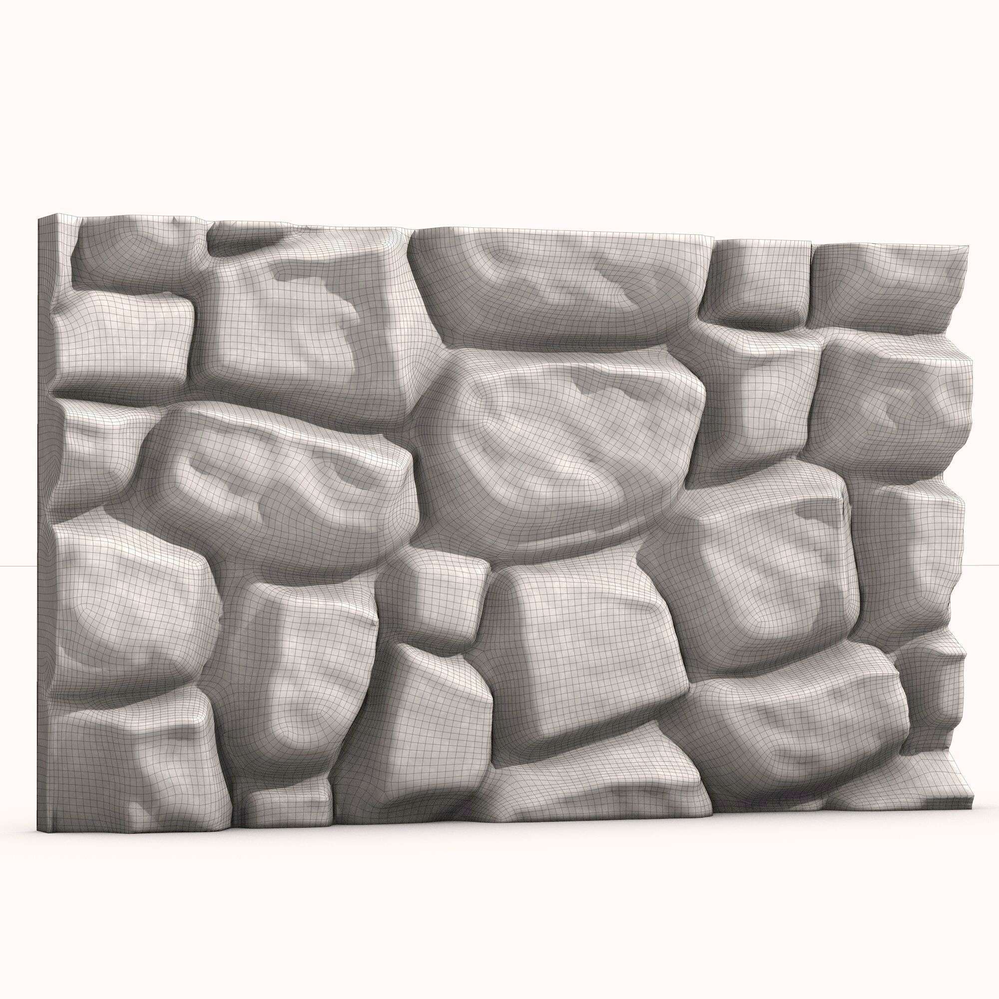Stone Wall 082 3D model_5