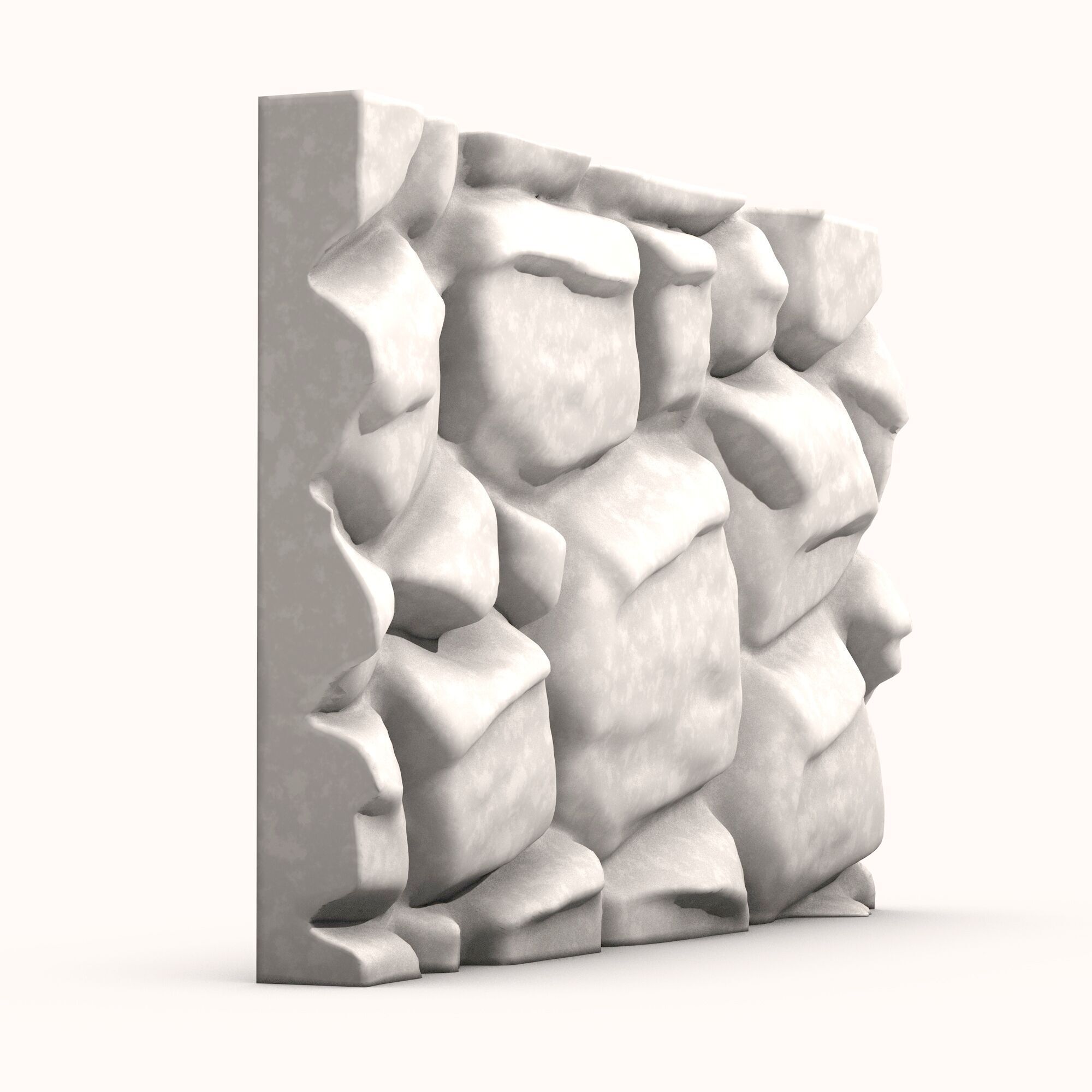 Stone Wall 079 3D model_1