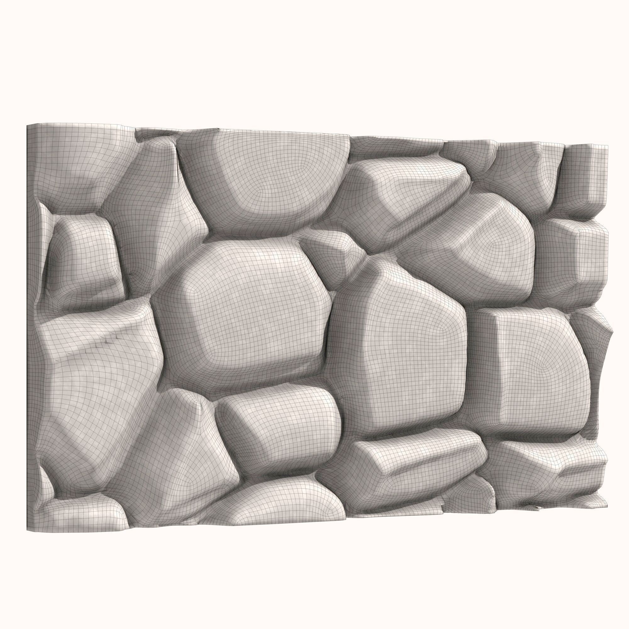 Stone Wall 077 3D model_5
