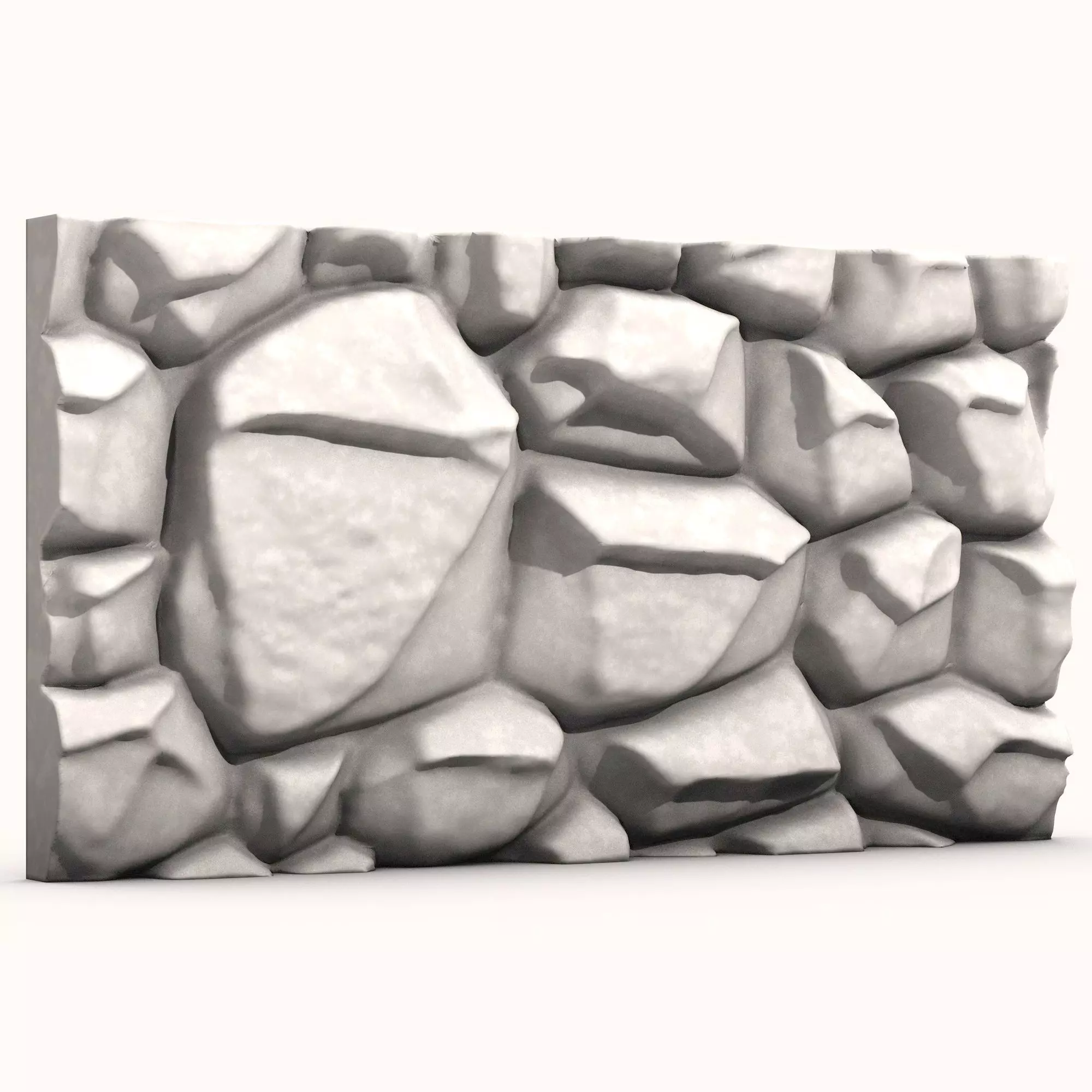 Crude Stone Barrier Section 3D model