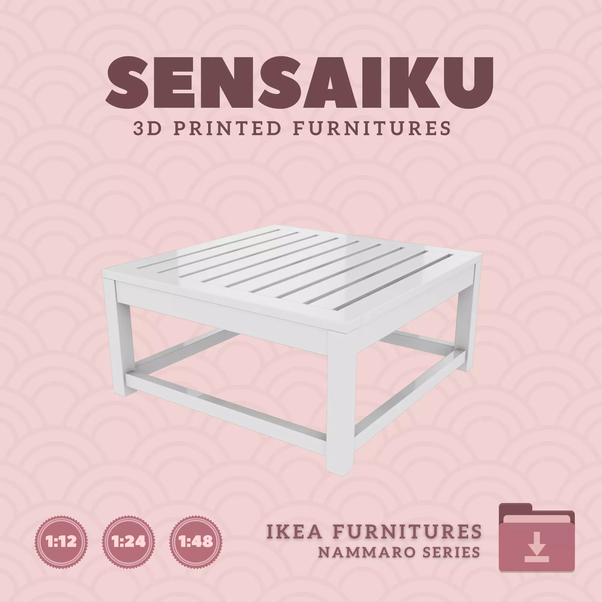 NAMMARO Table for Miniature Dollhouse - IKEA - 3D Print 3D print model