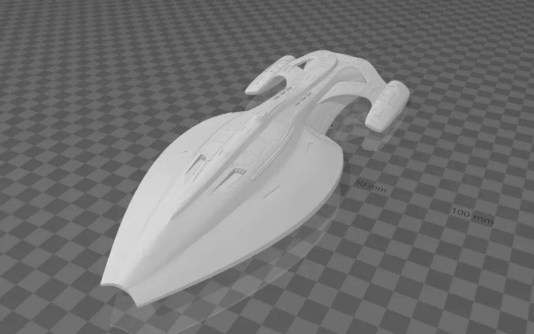 Achilles class starship 3D print model_0