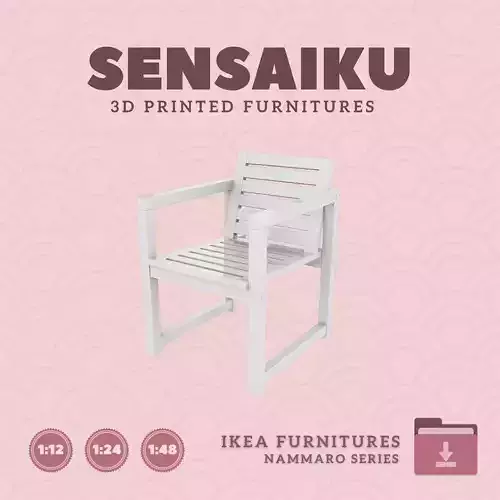 NAMMARO Armchair V1 for Mini Dollhouse - IKEA - 3D Print