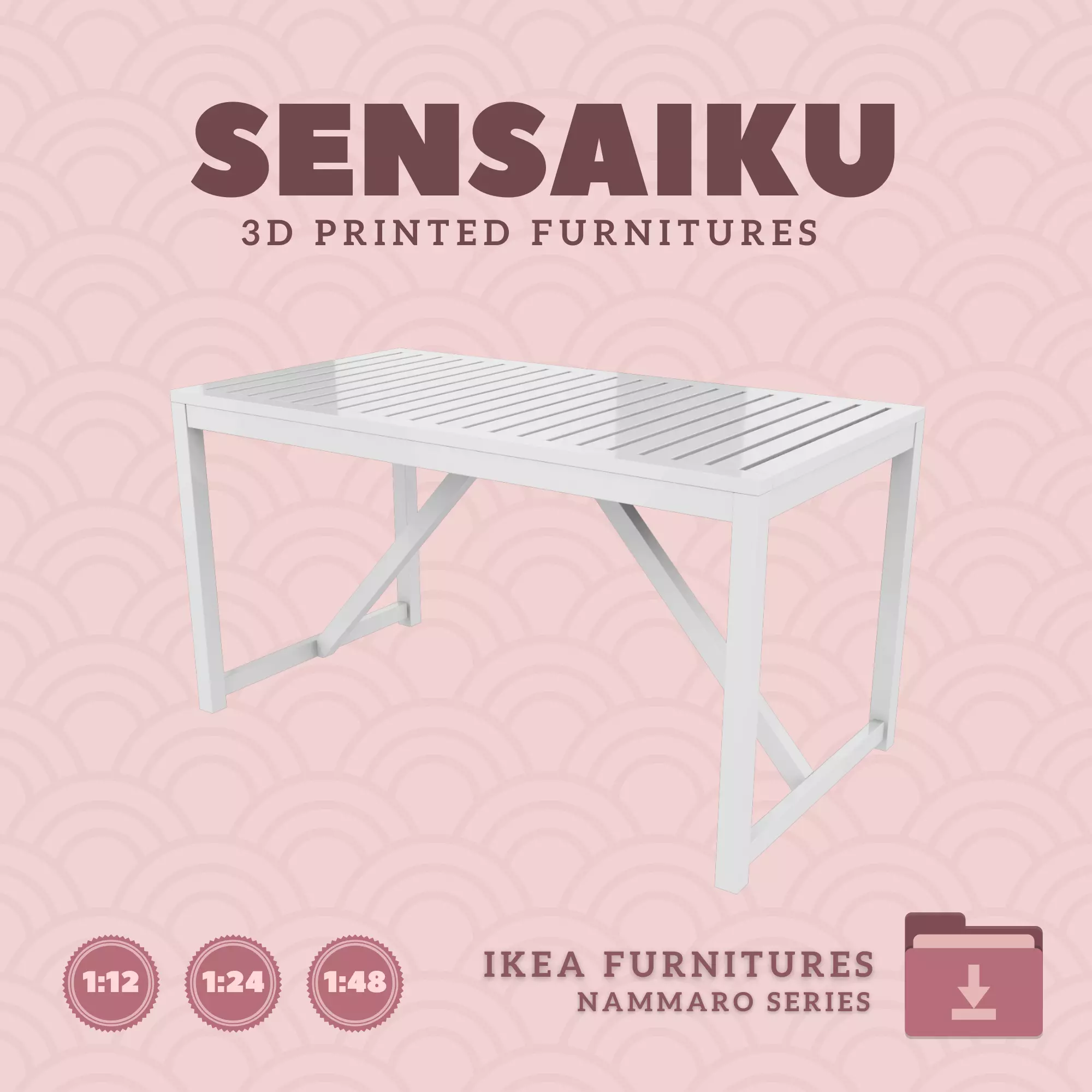 NAMMARO Table V3 for Mini Dollhouse - IKEA - 3D Print 3D print model