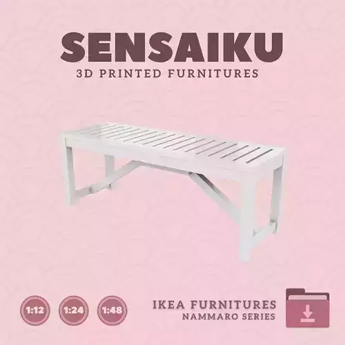 NAMMARO Outdoor Bench for Mini Dollhouse - IKEA - 3D Print