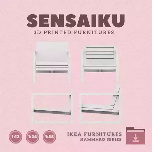 NAMMARO Lounge Chair V1 for Mini Dollhouse - IKEA - 3D Print 3D print model