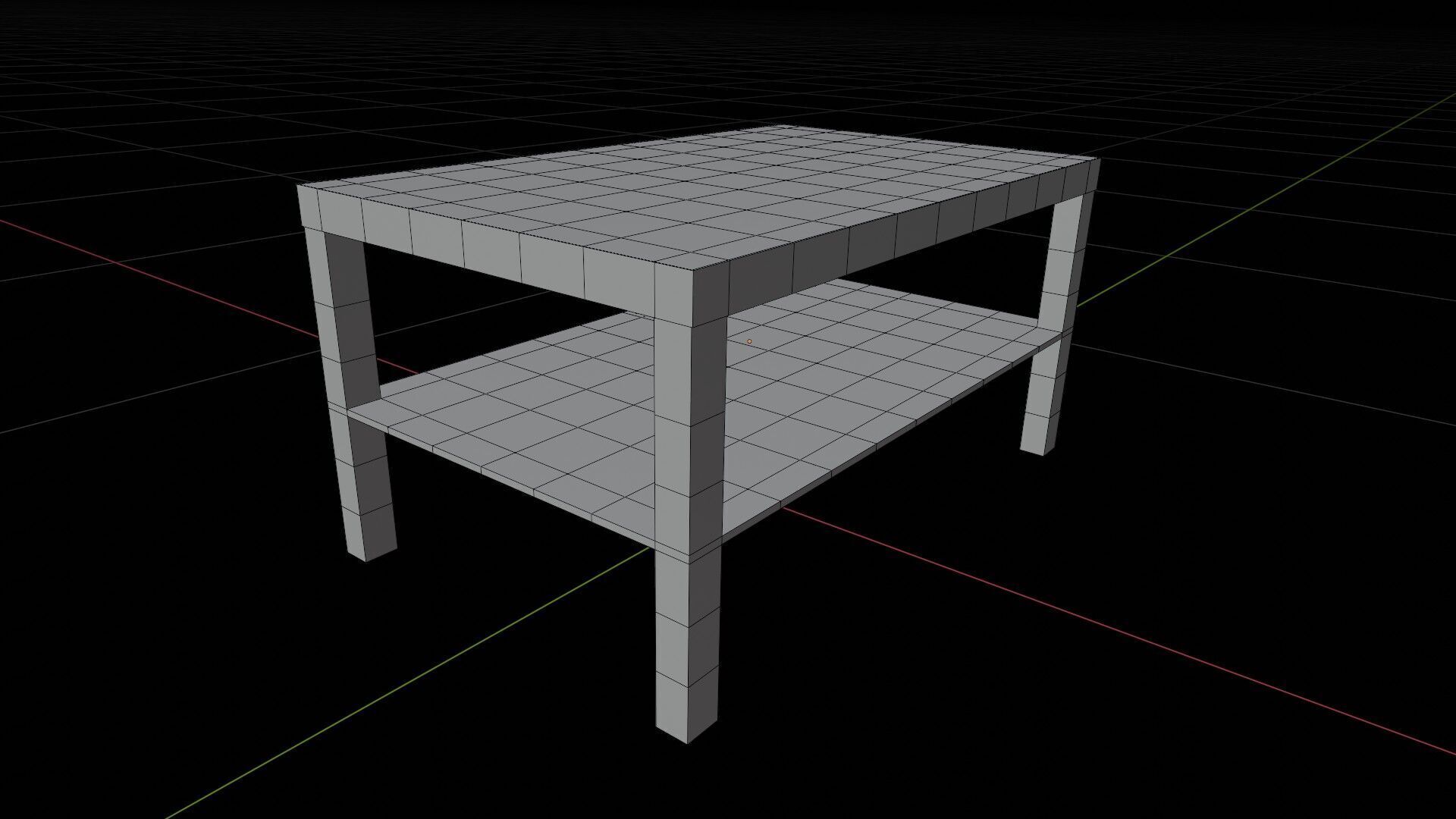 Simple Coffee Table 3D model_6