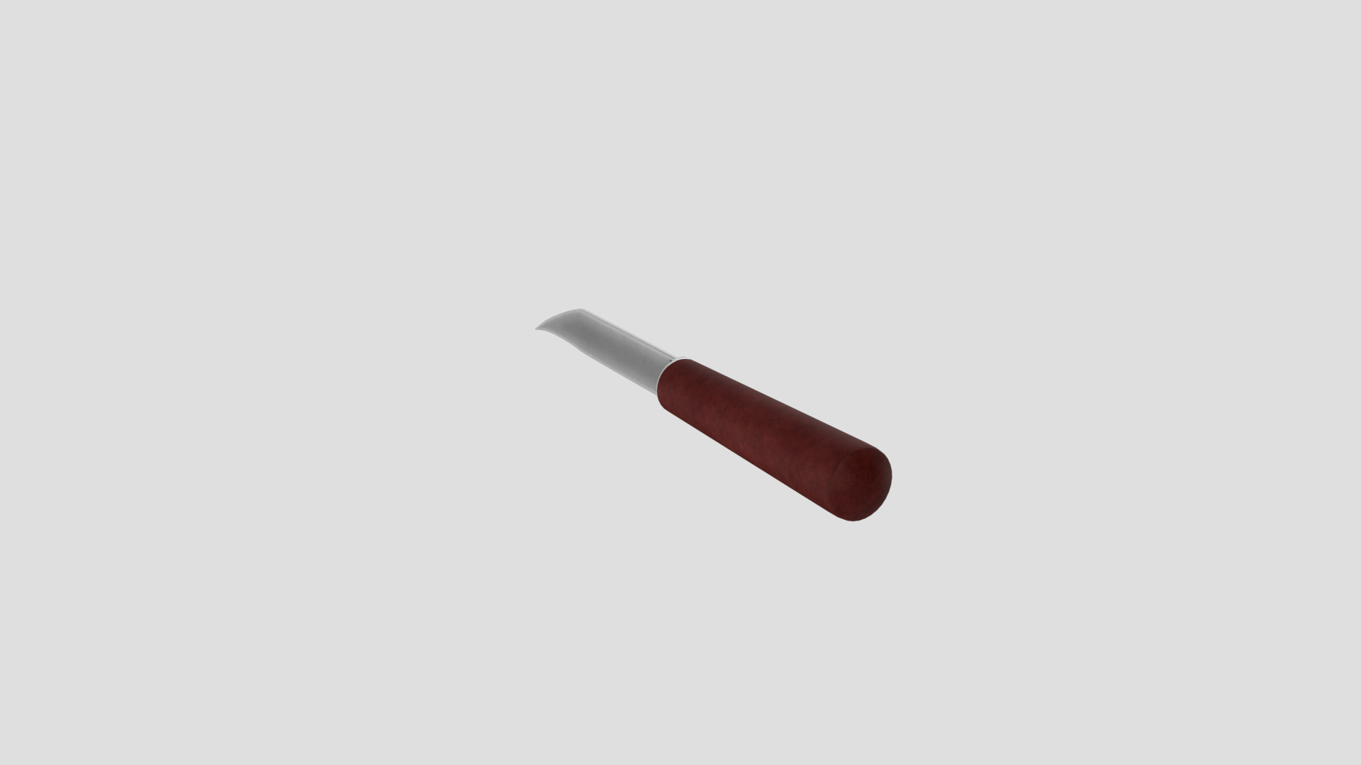 Simple Knife  Low-poly 3D model_3