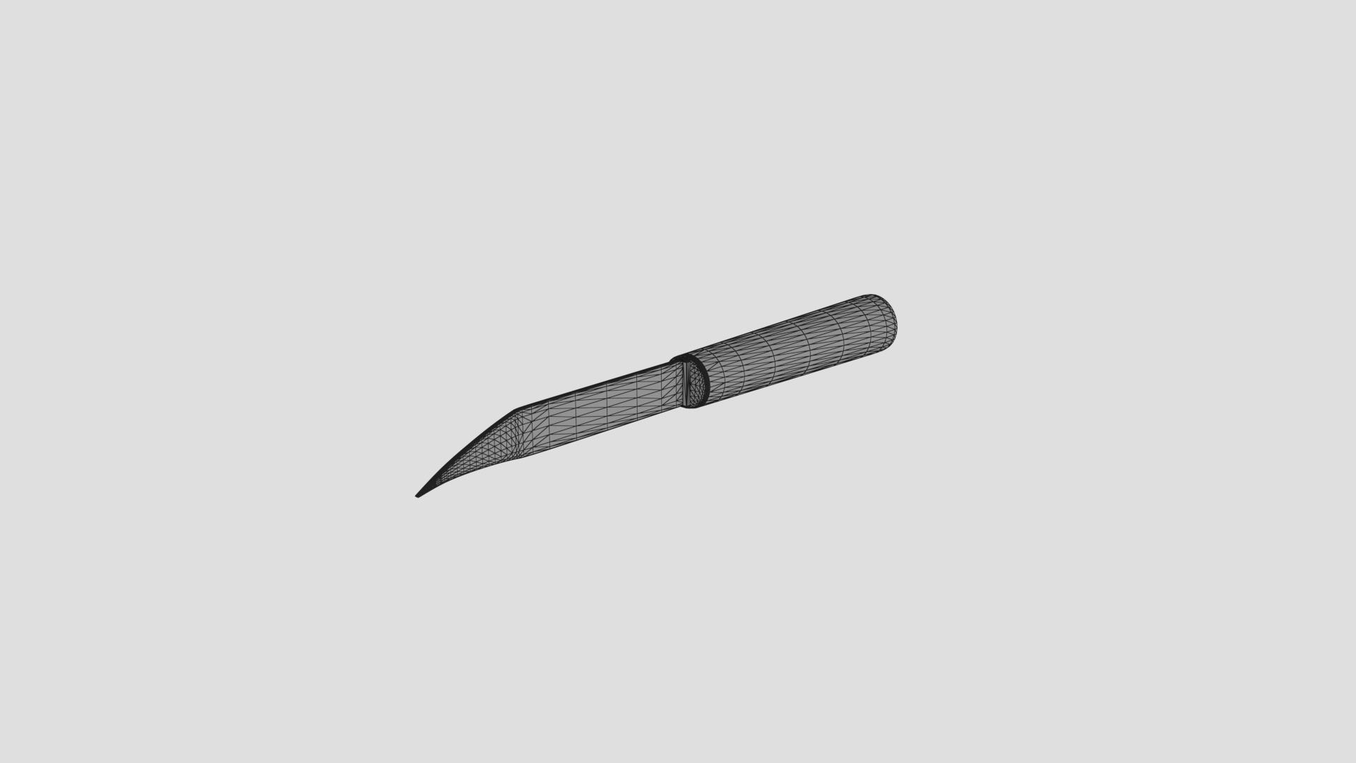 Simple Knife  Low-poly 3D model_5