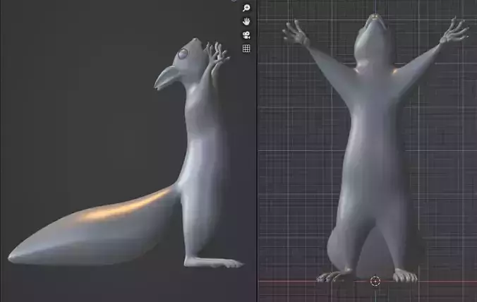 3D Racoon Model 3D print model