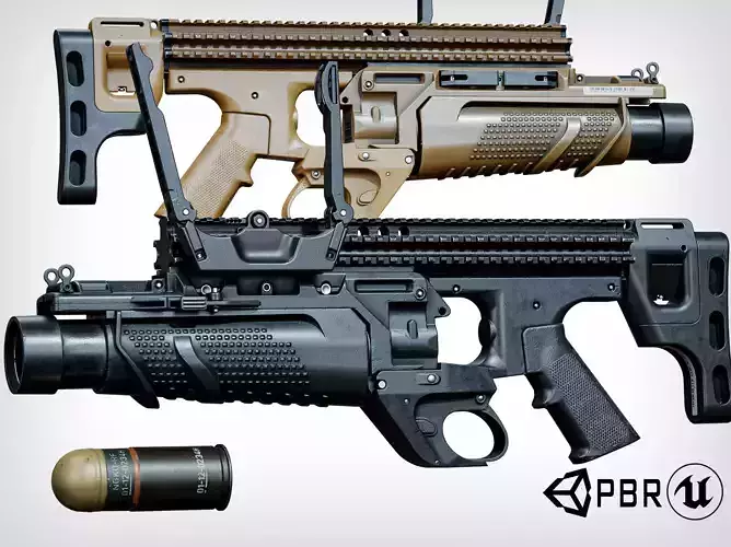 grenade launcher FN 40GL-S Low-poly 3D model