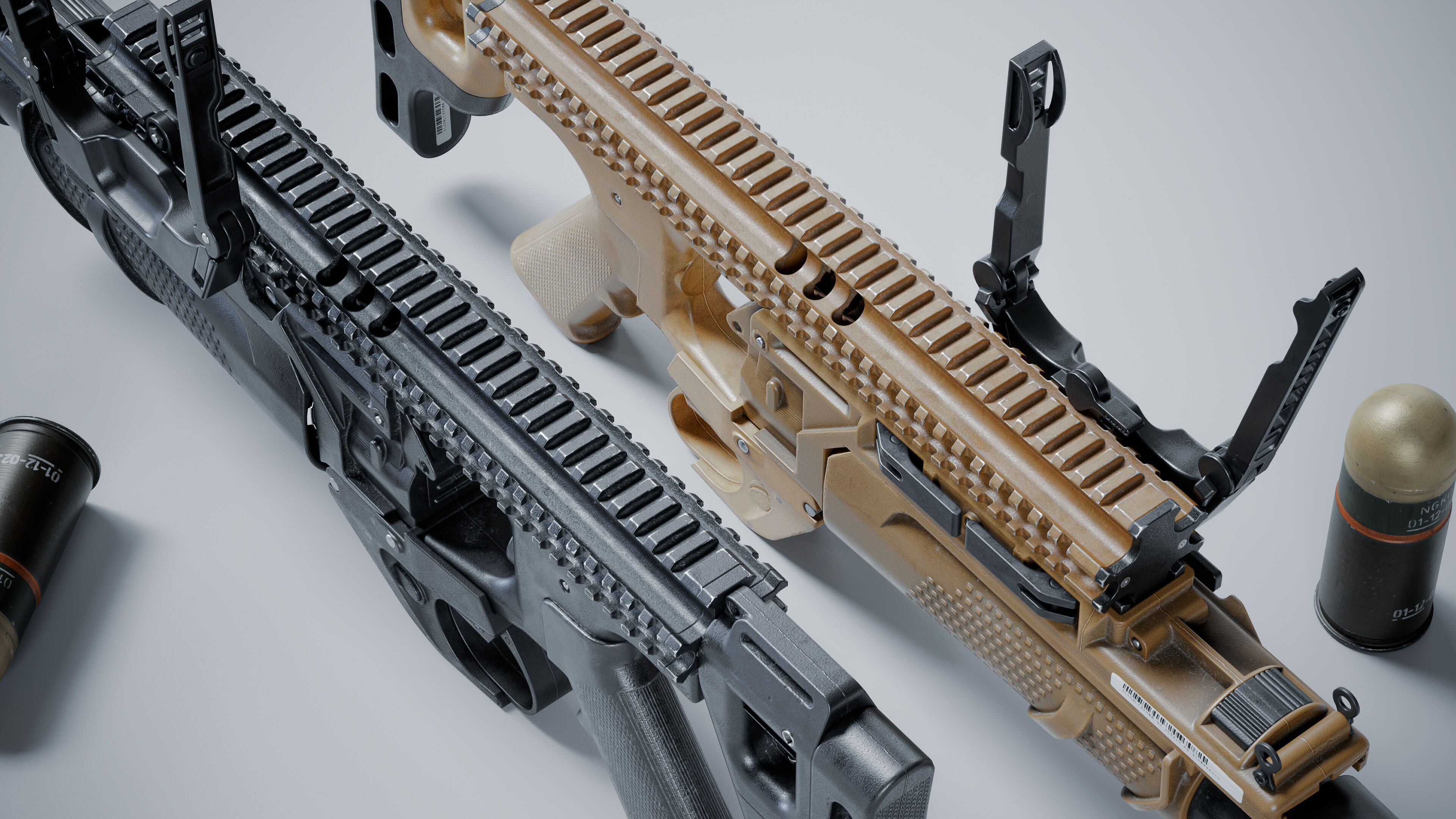 grenade launcher FN 40GL-S Low-poly 3D model_5