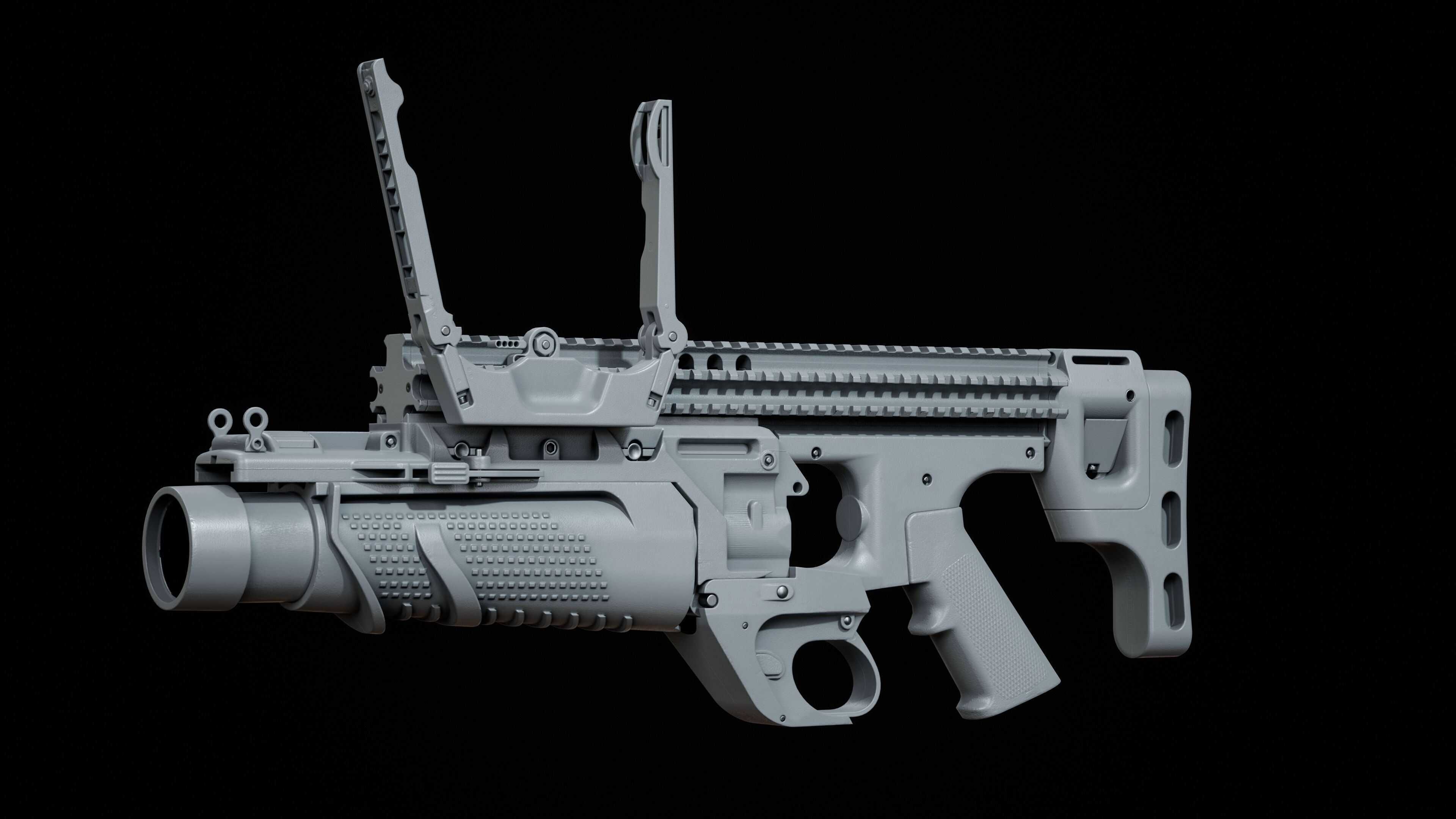 grenade launcher FN 40GL-S Low-poly 3D model_18