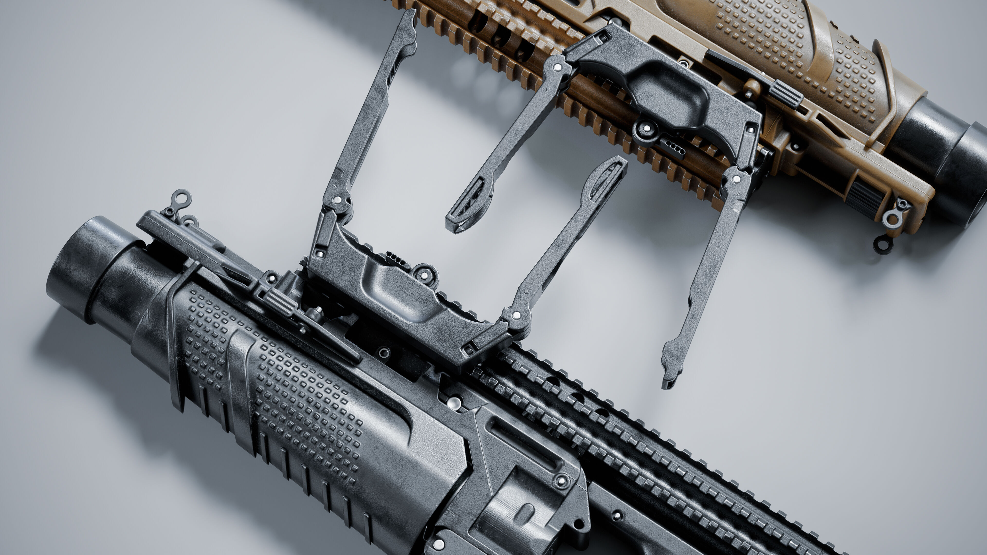 grenade launcher FN 40GL-S Low-poly 3D model_3