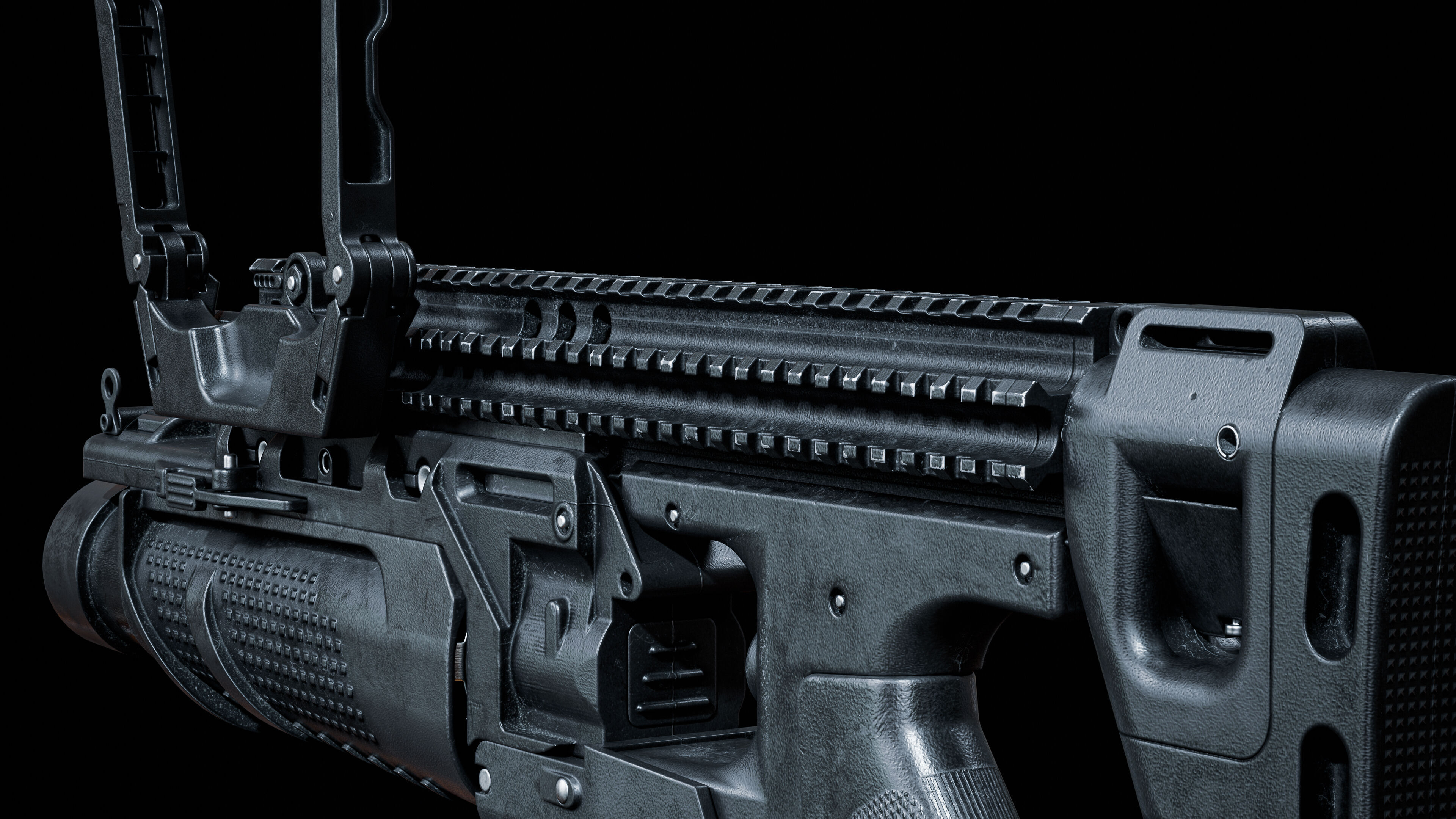 grenade launcher FN 40GL-S Low-poly 3D model_10